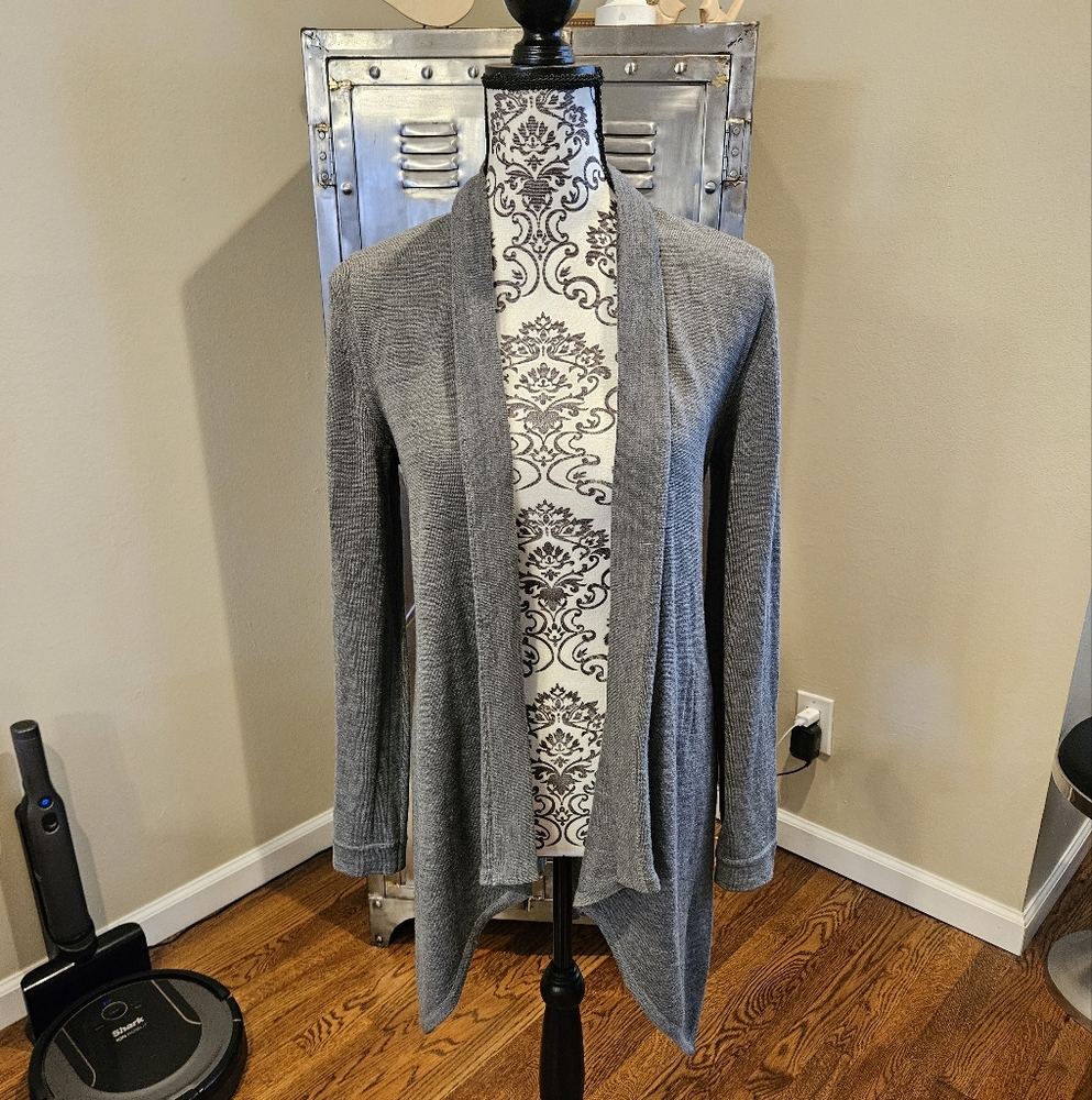 Rag & Bone Gray 100% Wool Cardigan Wrap with Tie belt sz Sm
